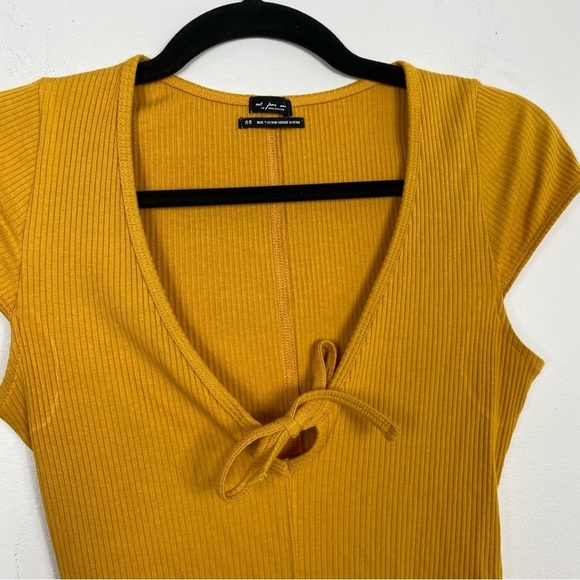 Urban Outfitters Out From Under Mustard Ribbed Bodysuit - Picture 4 of 8